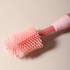 Ensemble de nettoyage de biberons 4 en un, brosse à sucette portable en Silicone, brosse en paille, rinçage de biberon rotatif à 360 degrés