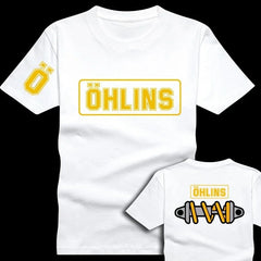 Desktop_Amazing Men's Ohlins Shock Suspension Car Motorcycle Sport Racing T-Shirt Summer Casual Oversized Short Sleeve
