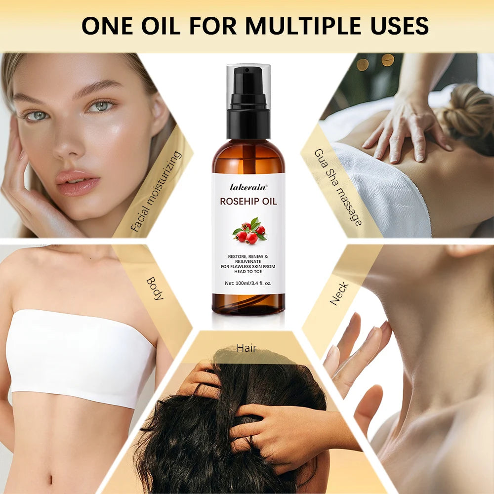 Huile de rose musquée biologique, huiles pour le visage, 30ml, soins pour la peau à absorption rapide, hydratant, huile pour le visage, Essence de graines de rose musquée biologique
