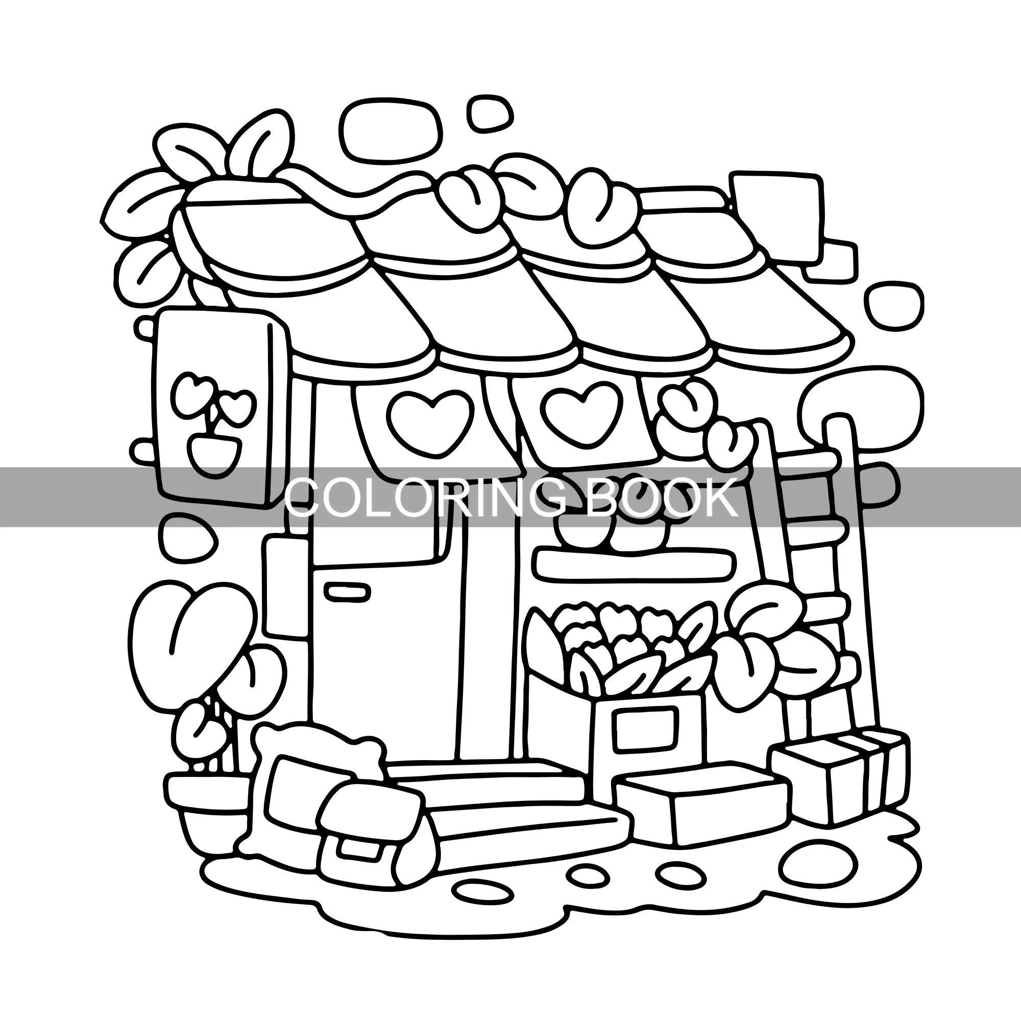 Livre de coloriage pour la relaxation – Décoration de pièce simple avec illustrations de livre d'images pour la créativité et le soulagement du stress
