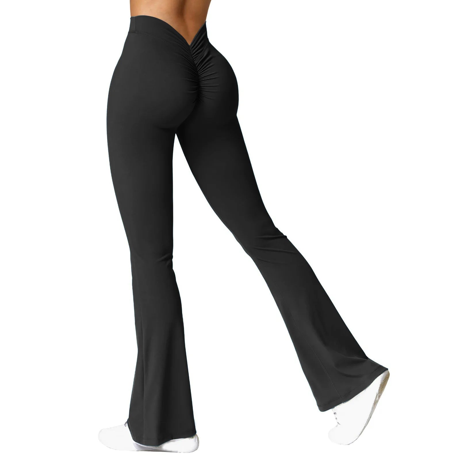 Pantalon évasé de Yoga Sexy pour femmes, taille haute, coupe en V, Push-Up, fesses, Fitness, ajustement confortable, Gym, course à pied, mode Slim