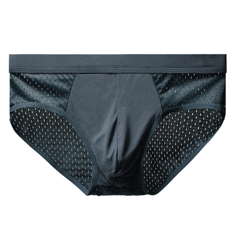 Men's underwear, men's thin and breathable triangle briefs, ice silk briefs, mesh, sexy square angle pants for men's shorts