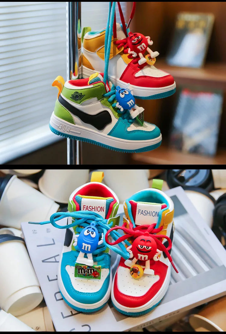 Nouveaux enfants chaussures décontractées quatre saisons enfants unique Sneaker canards mandarins basket-ball chaussures de sport garçons filles Sneaker conseil chaussures