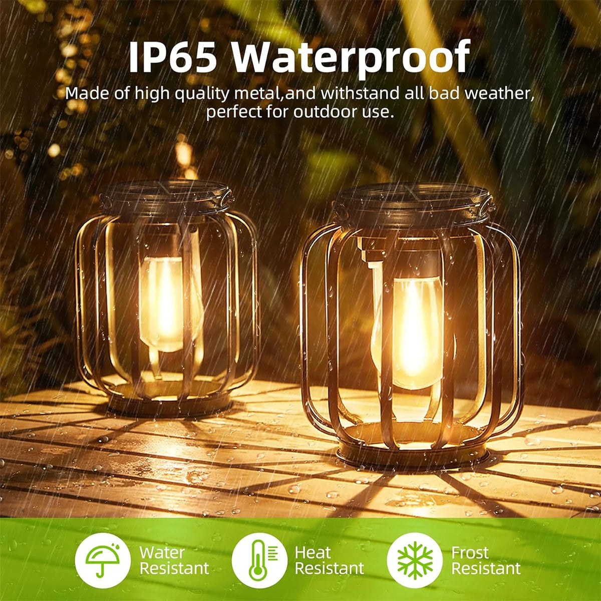 Solar LED Outdoor Light, Waterproof, 3000k, Auto On/Off, Induction, Decorative Outdoor Hanging Light, Festival Light