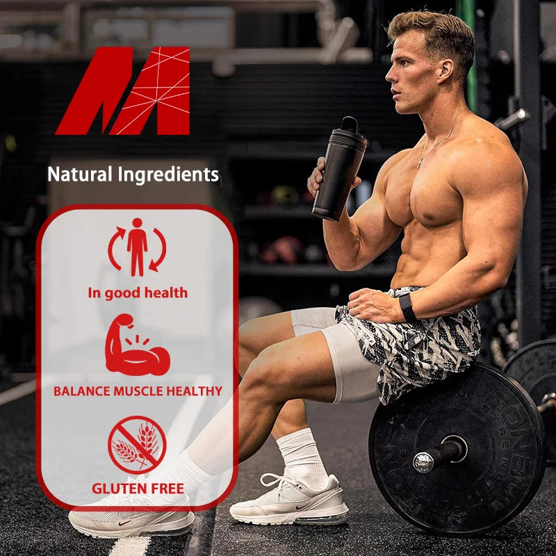 Capsules de protéines de lactosérum - Contient 5000 mg de protéines - Soutient la récupération, la santé musculaire équilibrée, sans gluten, NON-GMO