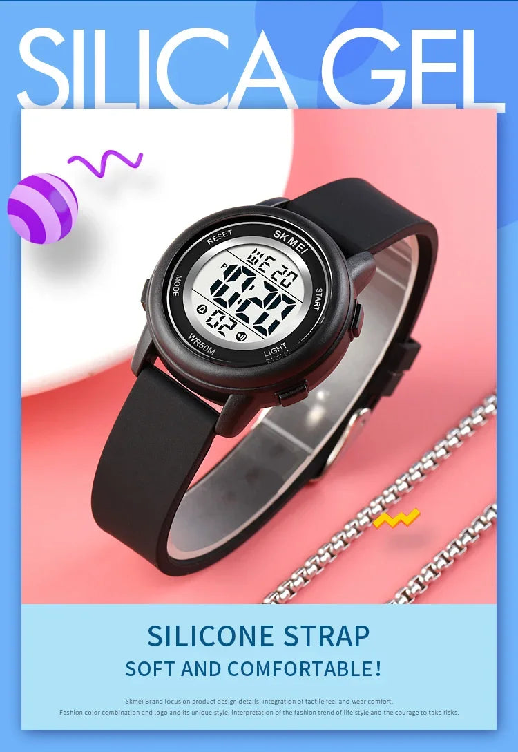 SKMEI 1721 étanche alarme enfant montres montre enfant garçons filles Sport enfants montre coloré Led enfants montres numériques
