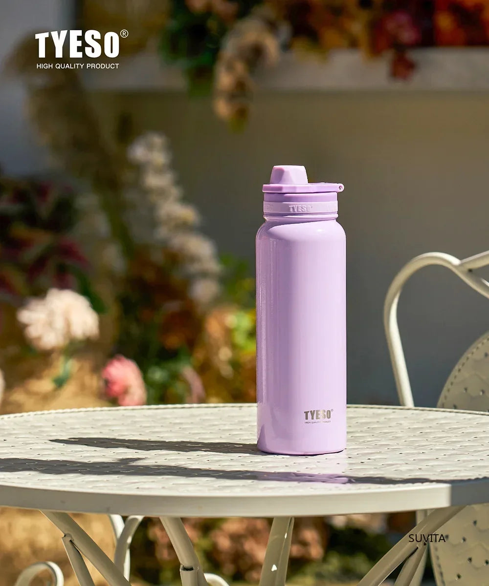 Tyeso – bouteille d'eau Thermos en acier inoxydable, flacon sous vide de Sport Portable, garde le froid et la chaleur, tasse thermique, gobelet isolé pour voiture