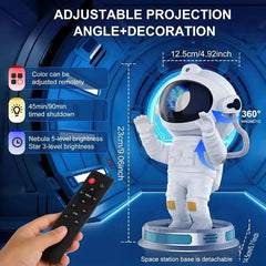 Projecteur d'étoiles pour enfants, veilleuse avec télécommande 360 ° Éclairage de galaxie de nébuleuse d'astronaute de conception réglable pour enfants adultes