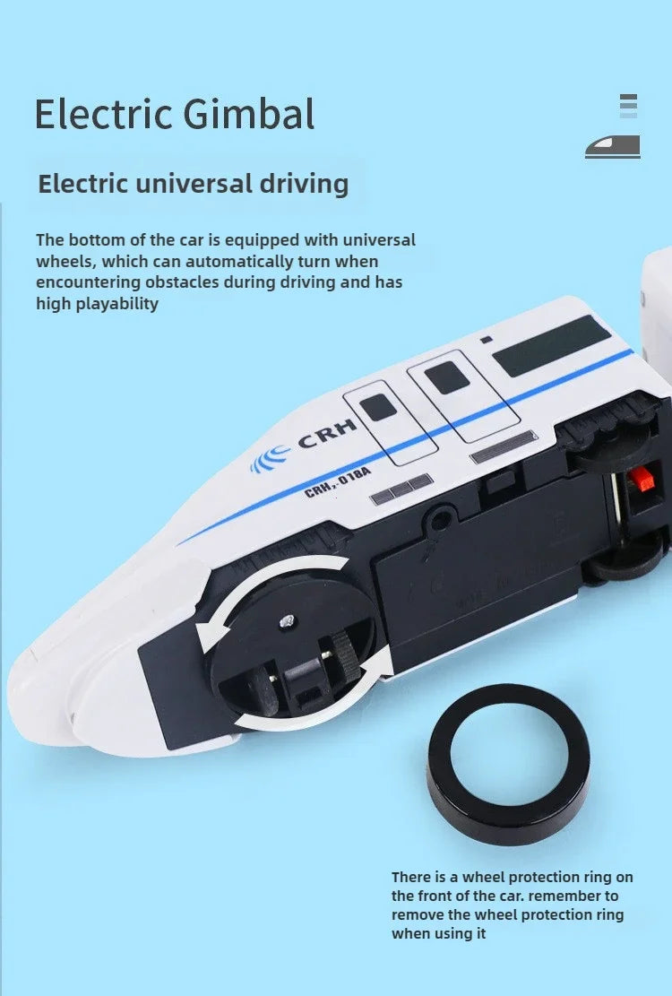 Train ferroviaire à grande vitesse pour enfants, jouet de voiture électrique, modèle de lumière sonore, jouets éducatifs pour garçons et filles, cadeau