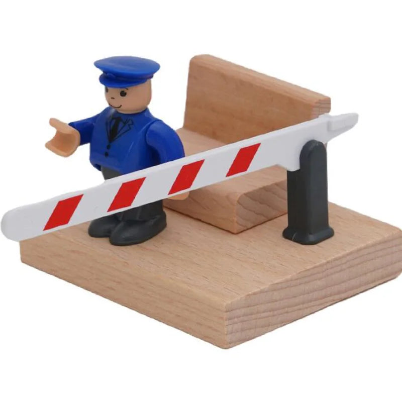Jouets pour tout-petits, Train en bois, accessoires de voie ferrée, Barricade, scène de piste de plate-forme, jouets Puzzle pour garçons et filles
