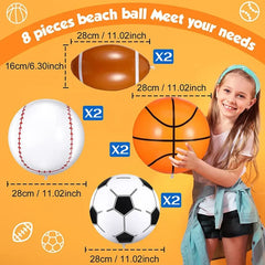 Inflatable beach ball, football, baseball, rugby, basketball, pool toy, inflatable hello ball, summer sports, children's gift, ball