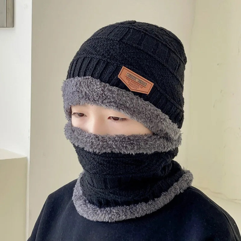 Enfants chaud tricoté chapeau écharpe ensemble enfants automne hiver chapeau doux tricoté Bonnet infantile enfants chapeau pour garçons filles