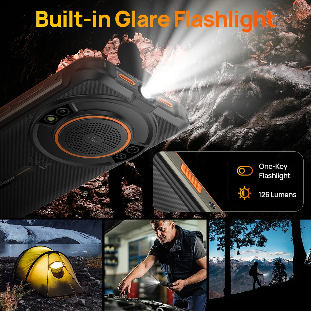 Ulefone-Smartphone Power Armor 16S, téléphone robuste et étanche, NDavid, 16 Go + 128 Go, appareil photo 50MP, 9600mAh, Android 13, Global