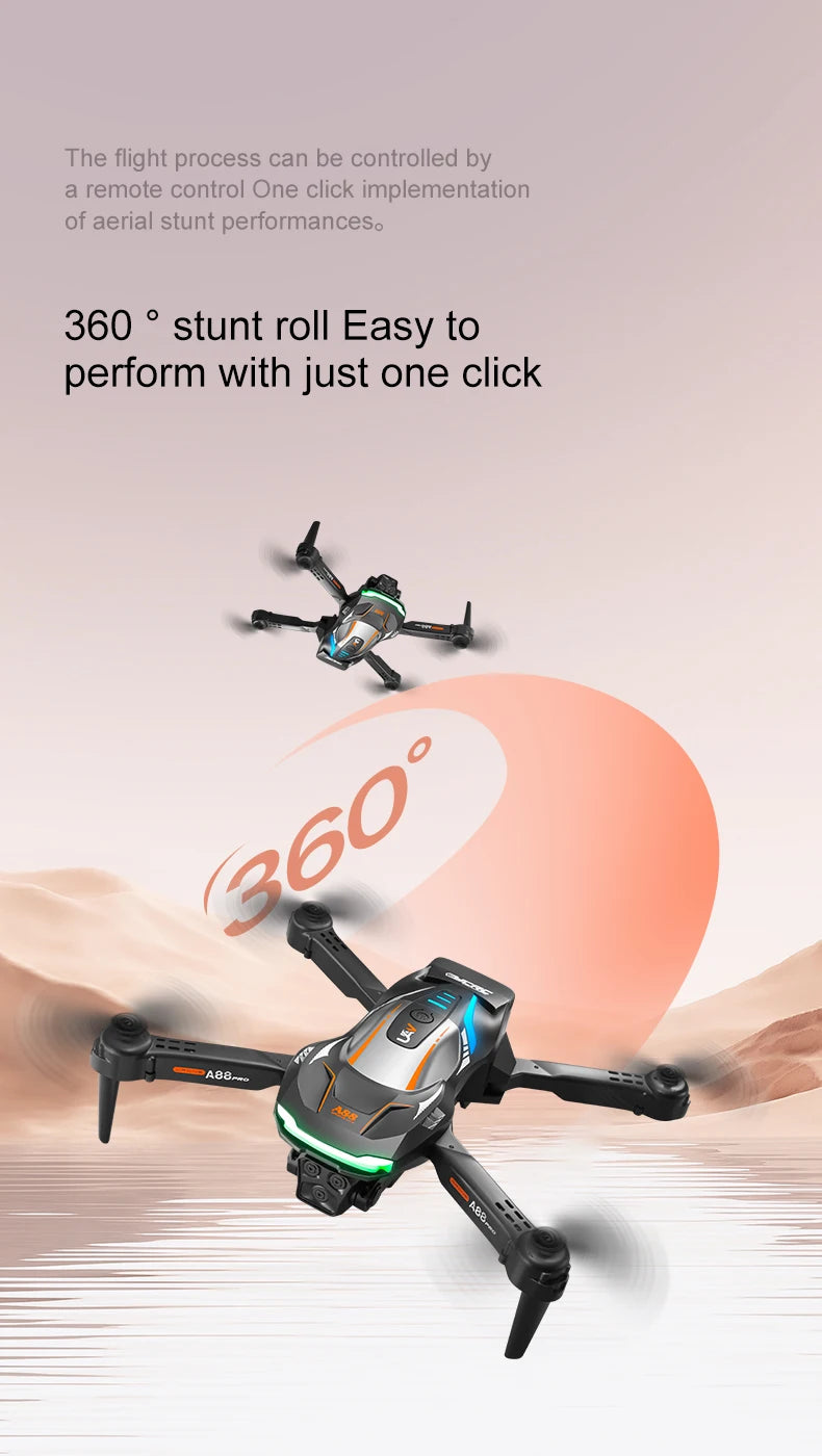 Mini importateur A88 avec caméra pour touristes 8K, haute définition, photographie aérienne professionnelle, GPS, évitement d'obstacles, quadrirotor, importateur de sécurité RC