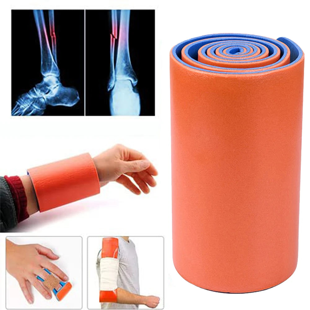Rouleau d'attelle universelle en aluminium pour premiers secours, polymère de survie médicale pour fixation, Kit médical d'urgence en os, voyage en plein air