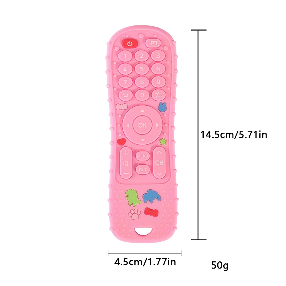 Anneau de dentition en silicone avec télécommande, jouets pour enfants, philosophie sensorielle Montessori, cadeau pour garçons et filles