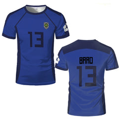 T-shirt homme ISAGI 3D imprimé, sport, séchage rapide, respirant, anime cosplay, Harajuku, équipe de football, ample, entraînement, manches courtes, été