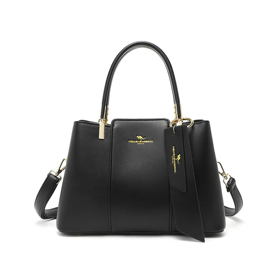 Sac à main de luxe imprimé grande capacité en cuir souple pour femmes, sac à bandoulière de loisirs de styliste pour dames