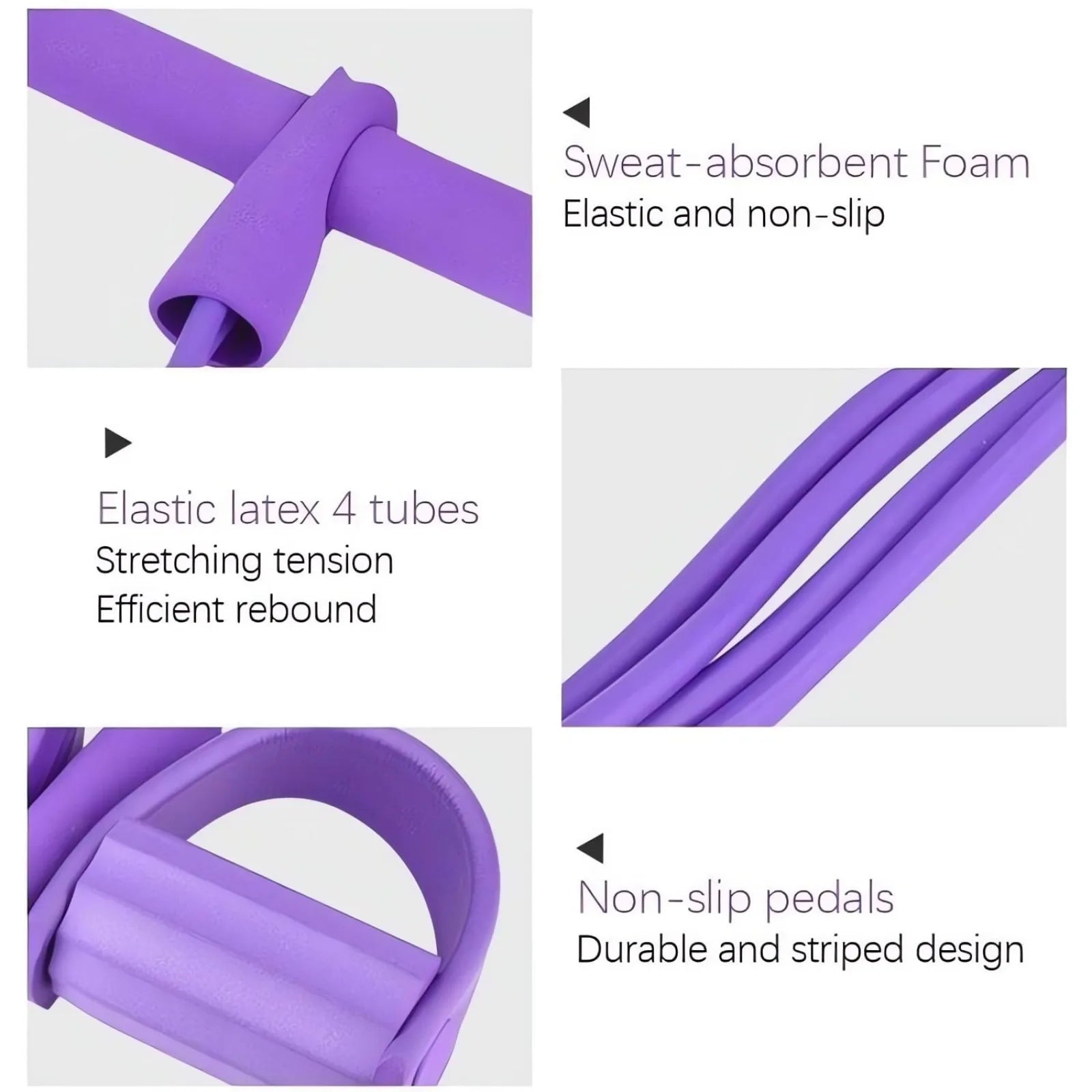 Tendeur de pédale à quatre tubes, équipement de Fitness domestique multifonctionnel, Yoga, renforcement Abdominal, bande élastique, corde de Tension