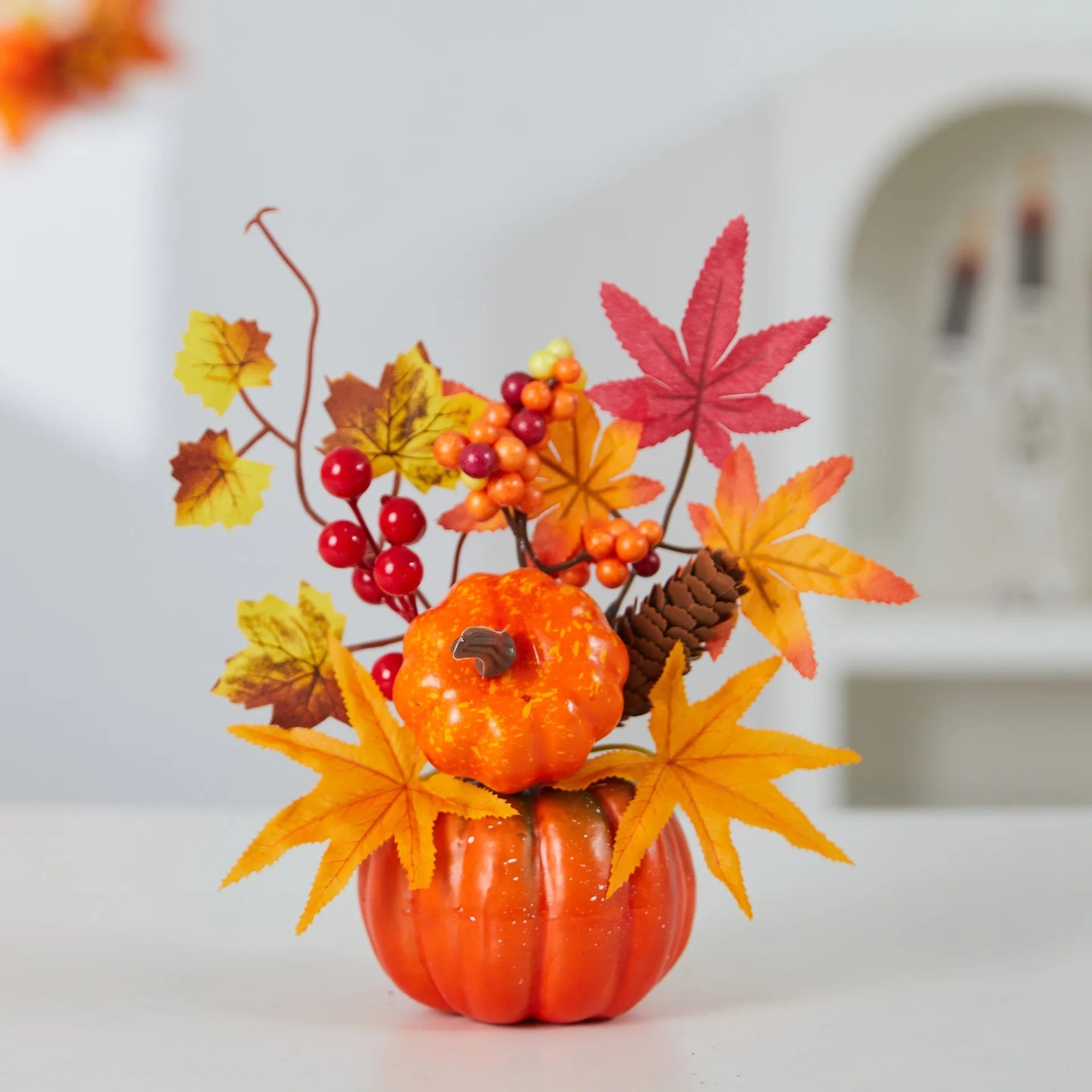 Décor de fête à thème d'automne, ornements de feuilles d'érable et de tournesol, Festival de récolte de bonsaï pour Thanksgiving, bricolage, joyeux Halloween, 2025