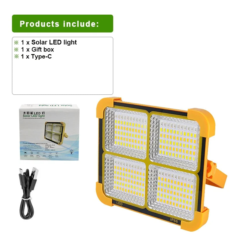 2025 New Outdoor Solar Lamp 35000000 LM LED Solar Light Outdoor Solar Light Emergency Camping Light Type-C Hanging Lantern