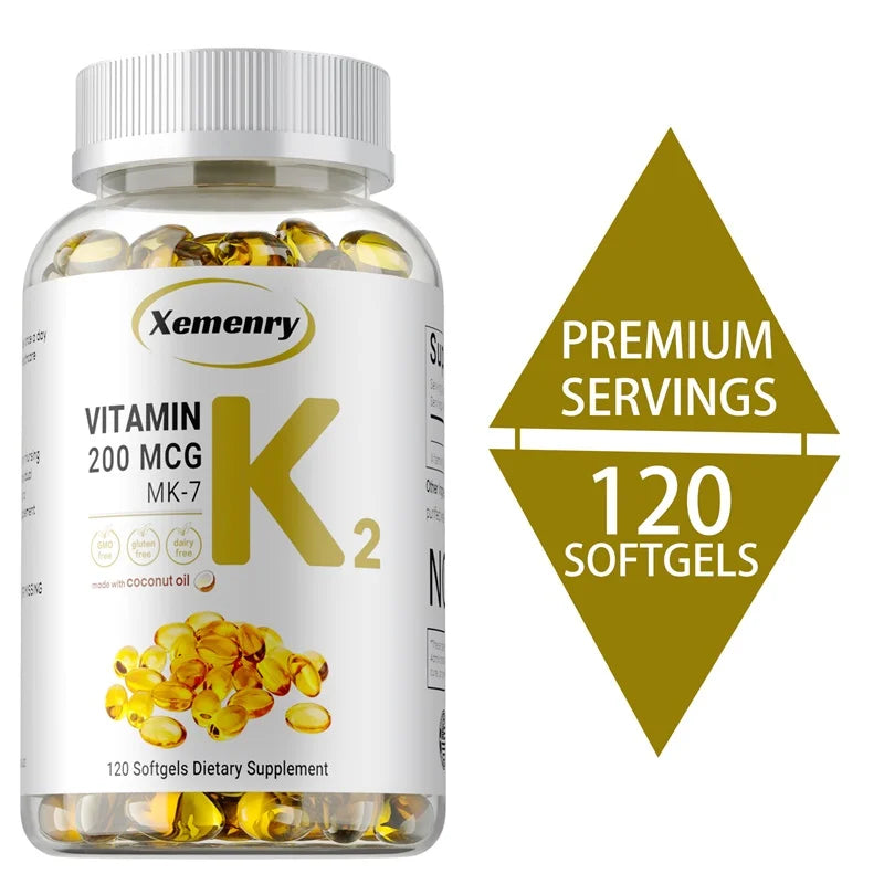Supplément MK-7 de vitamine K2-Soutient la densité Sophia, les dents, la peau, la santé cardiaque et l'immunité