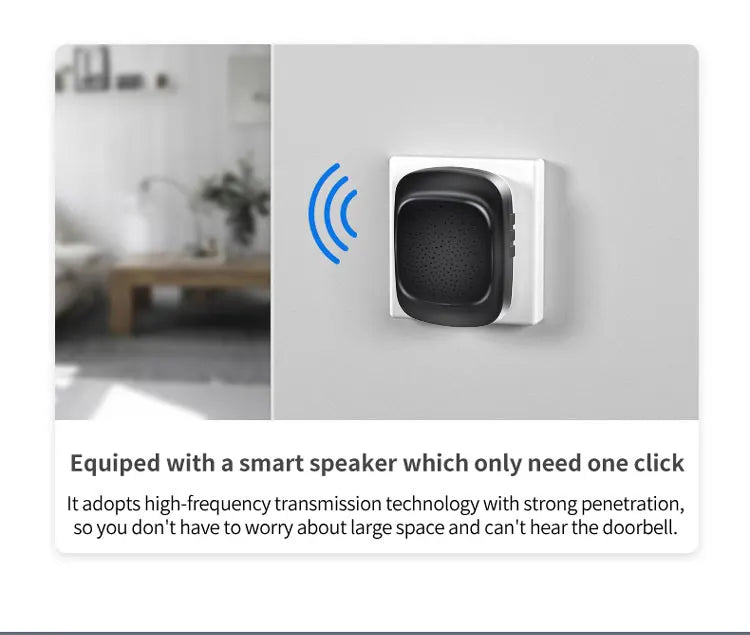 Caméra de sonnette vidéo Wi-Fi, interphone bidirectionnel, changement de voix pour la maison, vision nocturne HD, sans fil, batterie de sécurité intelligente, sonnette de porte