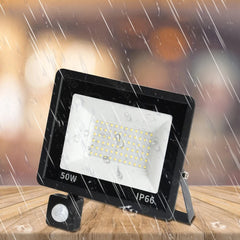 Outdoor LED floodlight, waterproof LED spotlight, 220V, 10W, 20W, 30W, 50W, 100W garden light with motion sensor, street light