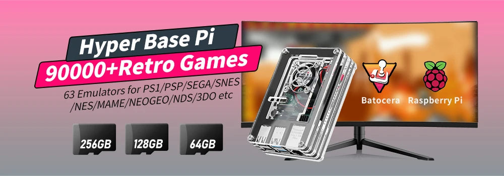 Mini PC avec plus de 38000 jeux et 48 émulateurs, Console de jeu pour PS3/PS2/Wii/WiiU/N64/NES/NDS Windows 11, Retrobat et Playnite N100