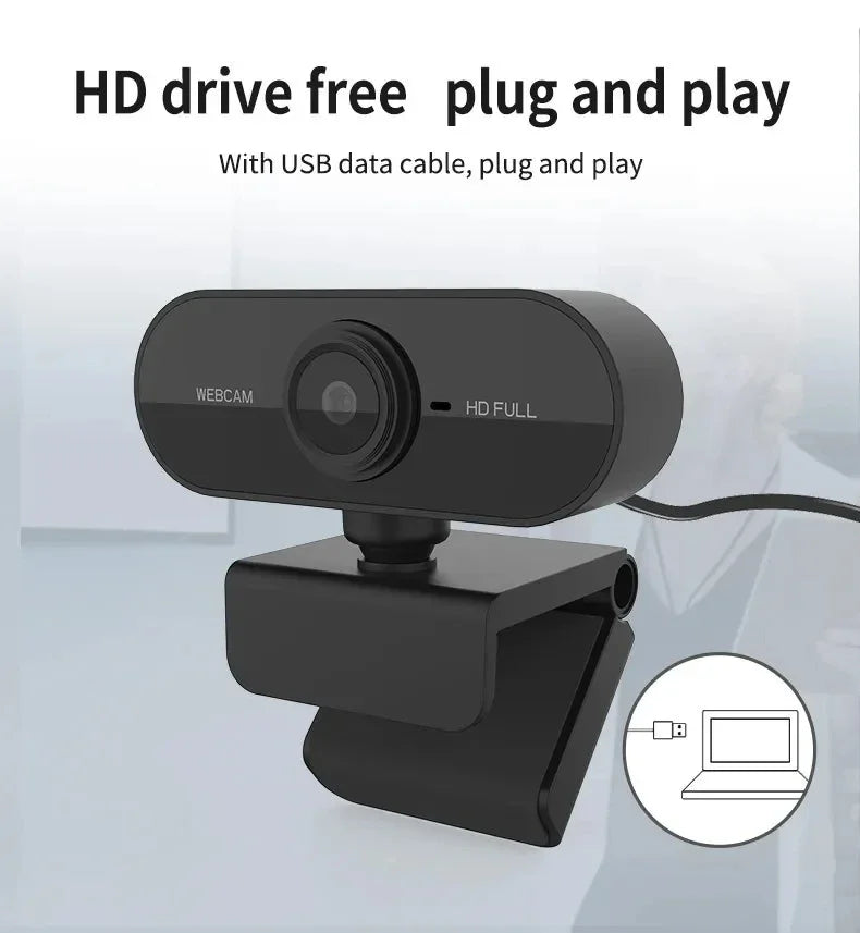 Caméra 1080P HD ordinateur HD USB caméra intégré Microphone USB caméra réseau caméra Web pour le travail avec trépied de Microphone