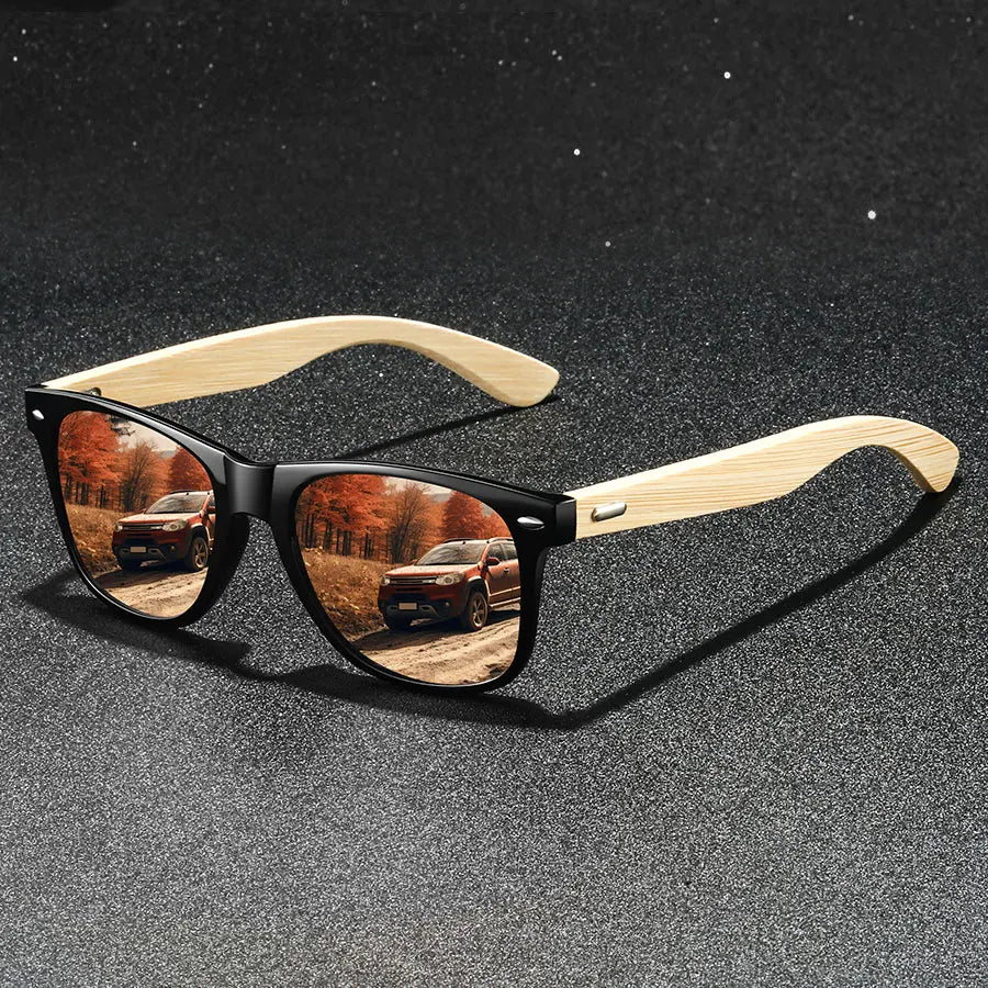 16 pièces mode bambou bois Vintage carré lunettes de soleil en bois hommes femmes marque de luxe concepteur lunettes de soleil conduite pêche UV400