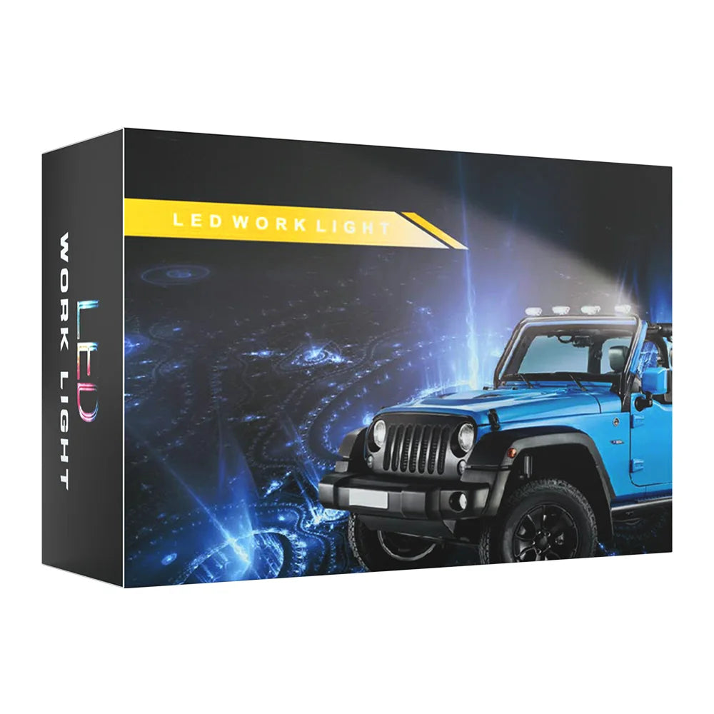 Lampe de travail LED ronde pour voiture, modèle privé, budgétaire 21LED, lumière auxiliaire, lumière de modification de véhicule tout-terrain, 3 po