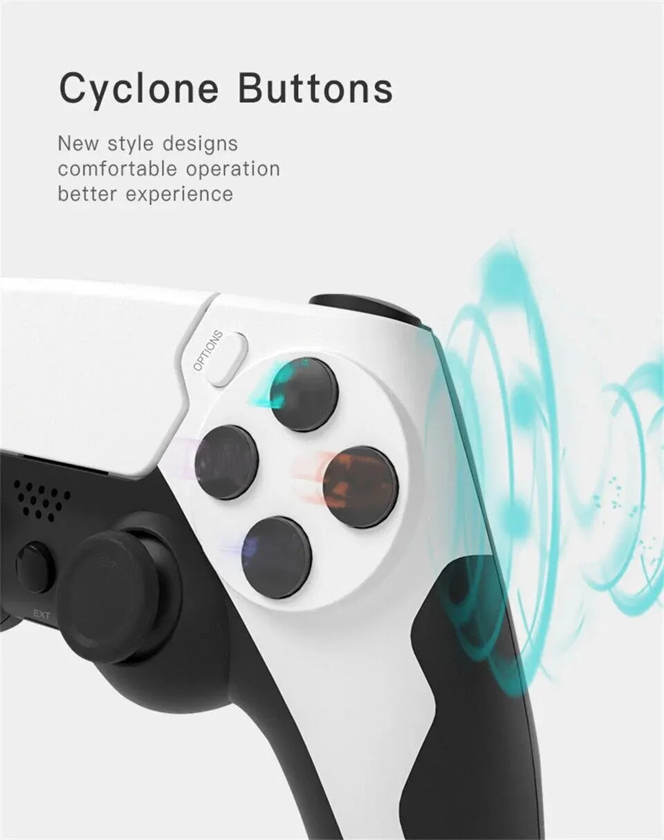 GAMINAlbanP48-Manette de jeu sans fil avec gyroscope à six axes, manette de jeu pour PS4, console PS3, gagne 7, 8, 10 touristes, vibration PC Joystick
