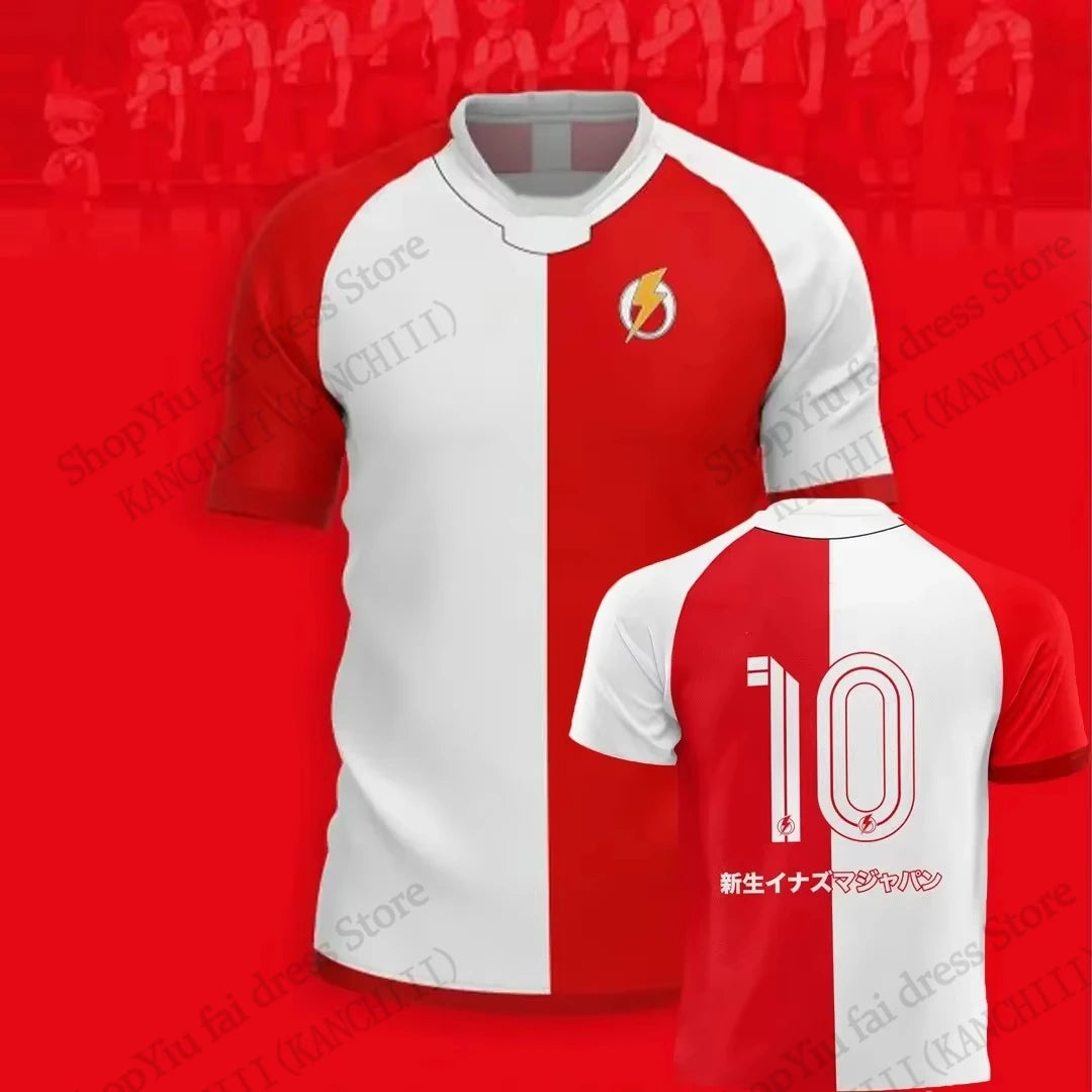 Maillot d'anime Inazuma onze Kaio Football impression 3D T-shirt hommes femmes mode à manches courtes sport T-shirt enfants hauts T-shirt Mark Evens