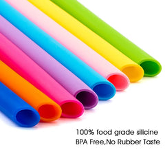 Pailles à boire réutilisables en silicone de qualité alimentaire, pliables et flexibles, avec brosses pour livres, fournitures de fête pour bar, recyclables