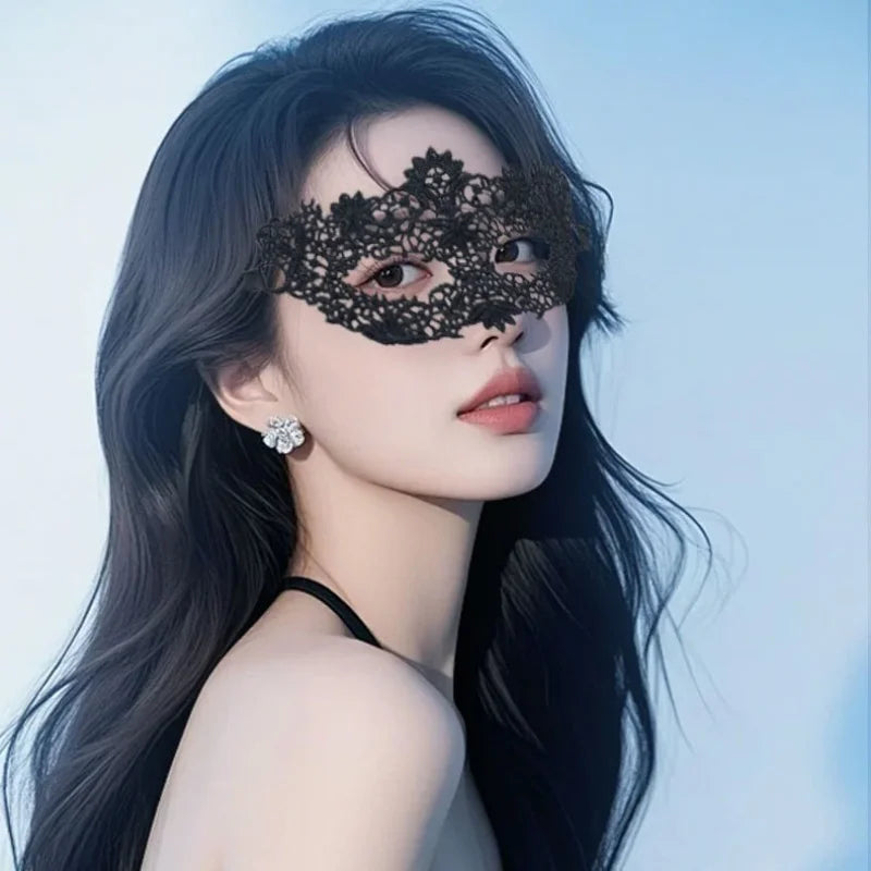 Masque pour les yeux en dentelle noire pour femmes, Sexy, Floral, mascarade, bal, princesse reine, maquillage de fête, Cosplay, boîte de nuit, accessoires