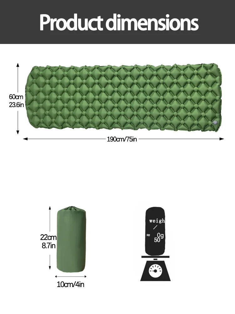 Matelas gonflable de camping pliant, lit de camp, matelas de couchage, couverture de pique-nique, polymères d'air de voyage, équipement de camping
