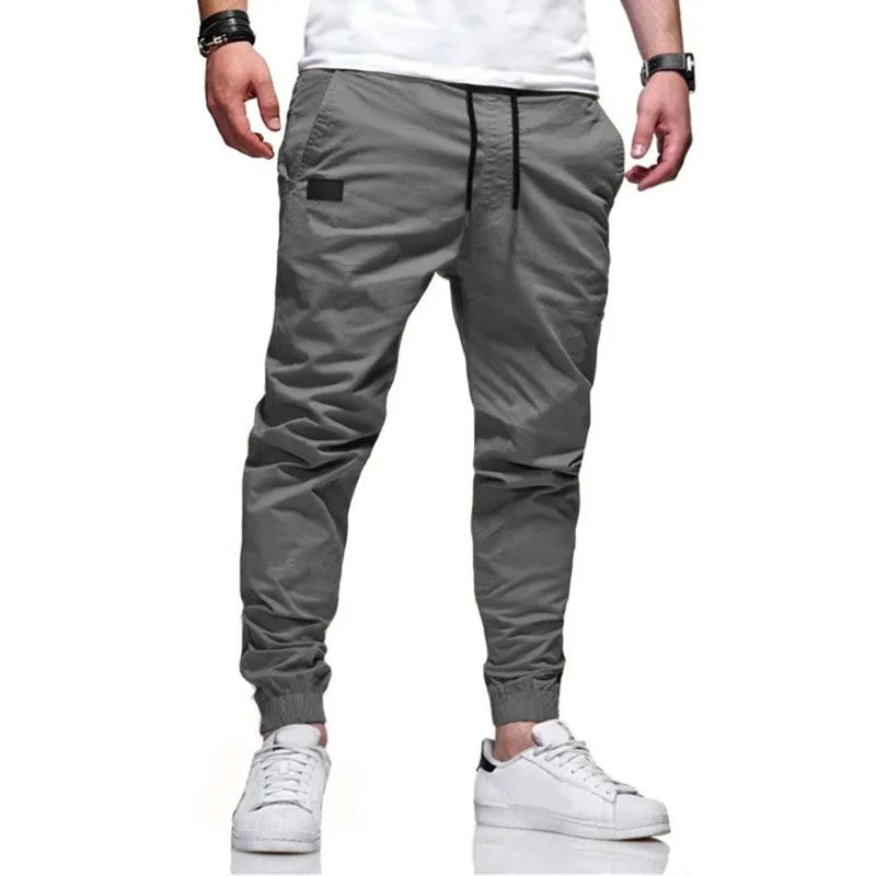 2025 New Men's Casual Sports Pants, Sweatpants, Male Cargo Tracksuit, Harem Pencil Pants, Multi-Pocket Tracksuit