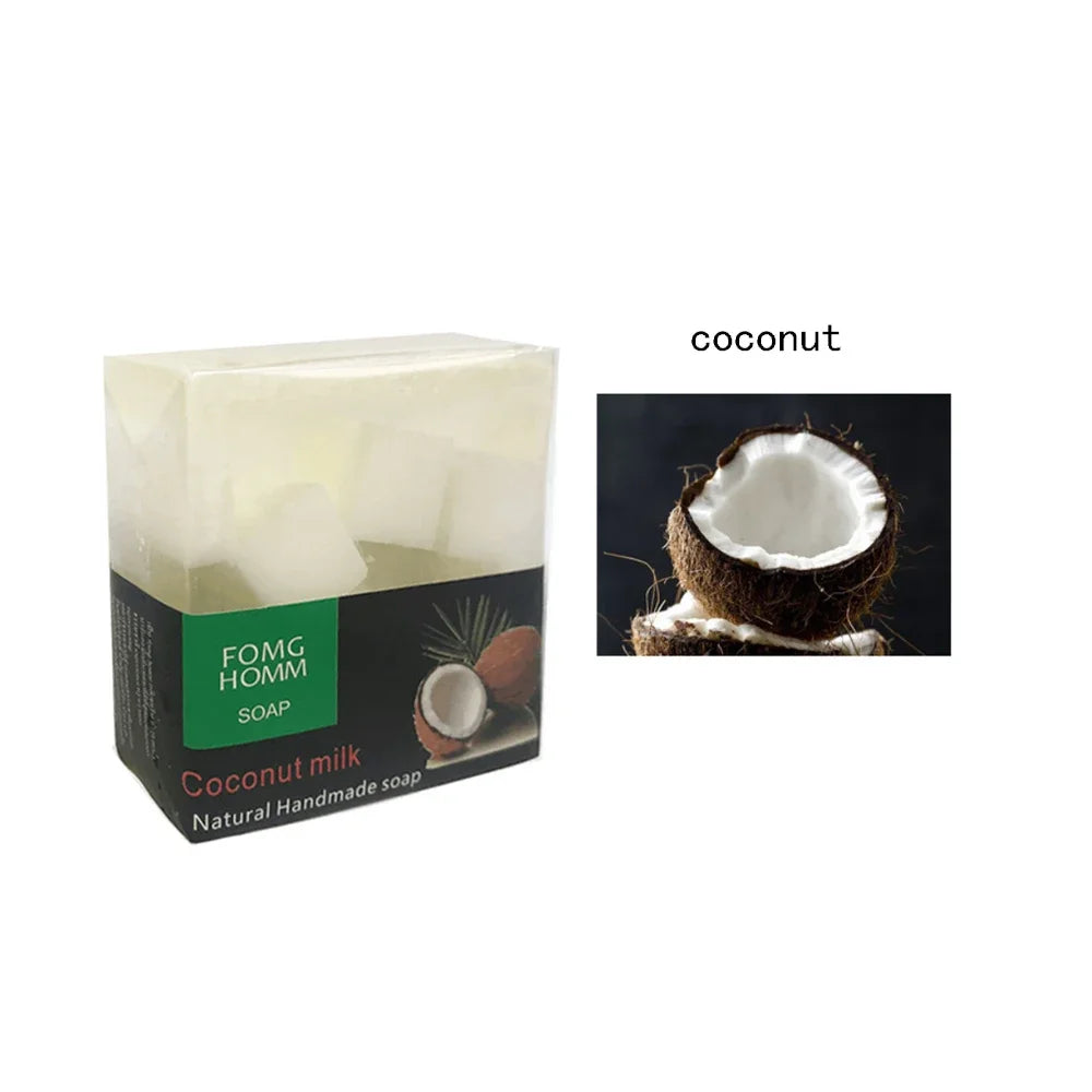 Savon aux fruits naturels thaïlandais, hydratant, Rose, charbon de bambou, exfoliant, lavage des mains, nettoyant, savon de bain