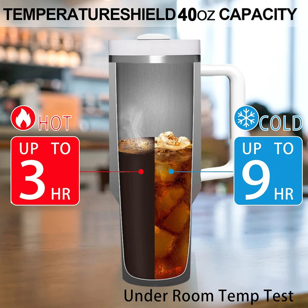 304 Stainless Steel Travel Cups for Car, Water Bottle, Tumbler, SnoAmendments, 40oz, 1200ml