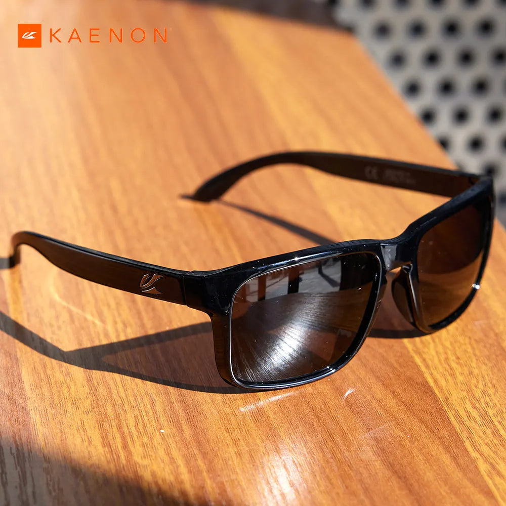 Kaenon Classic Square Polarized Unisex Medium Size Photochromic Sunglasses Grey Sunglasses