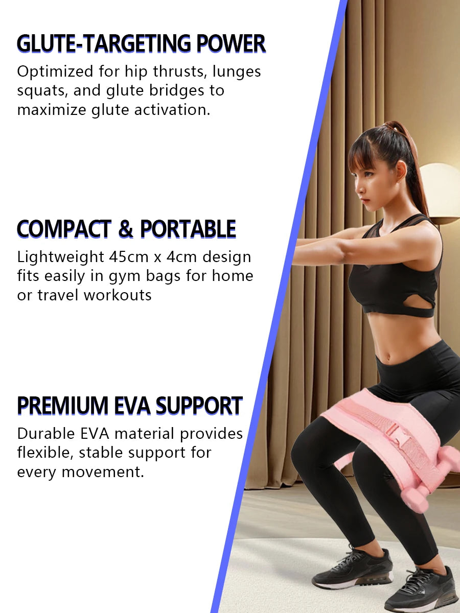 Exercise hip push belt - thickened and widened dumbbell hip push belt, comfortable for dumbbells, kettlebells, gym or home workouts
