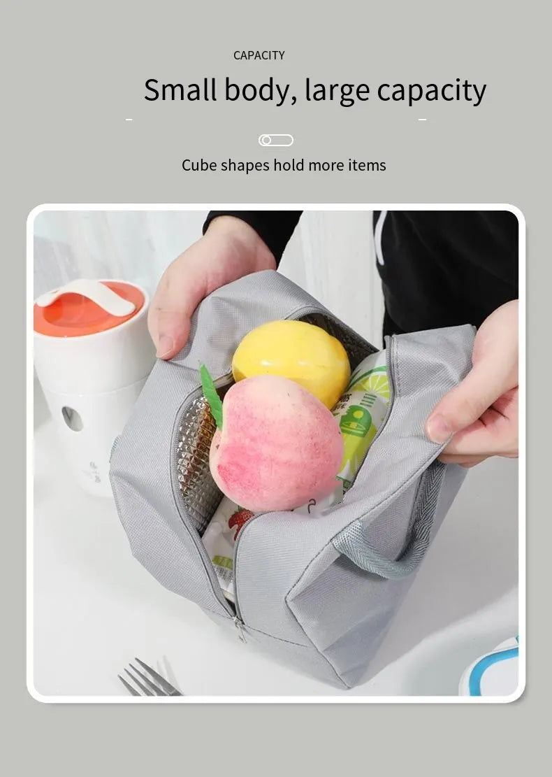 Sacs à lunch pour enfants, sac de pique-nique portable extérieur, sac de rangement des aliments, boîte à lunch pour enfants, documents solides, isolation thermique, grande capacité