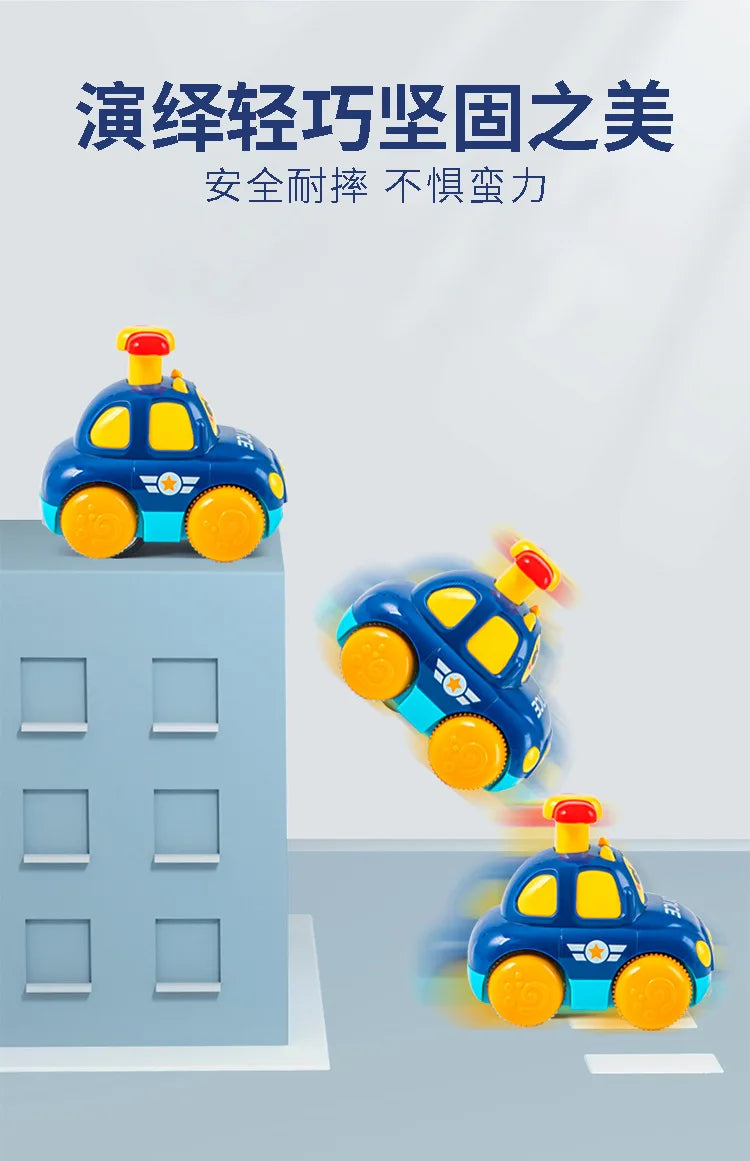 Voitures jouets pour bébé de 1, 2, 3 ans, cadeau pour garçon, camion de dessin animé, jouets éducatifs, voitures à tirer, jouets pour tout-petits de 12 à 18 mois