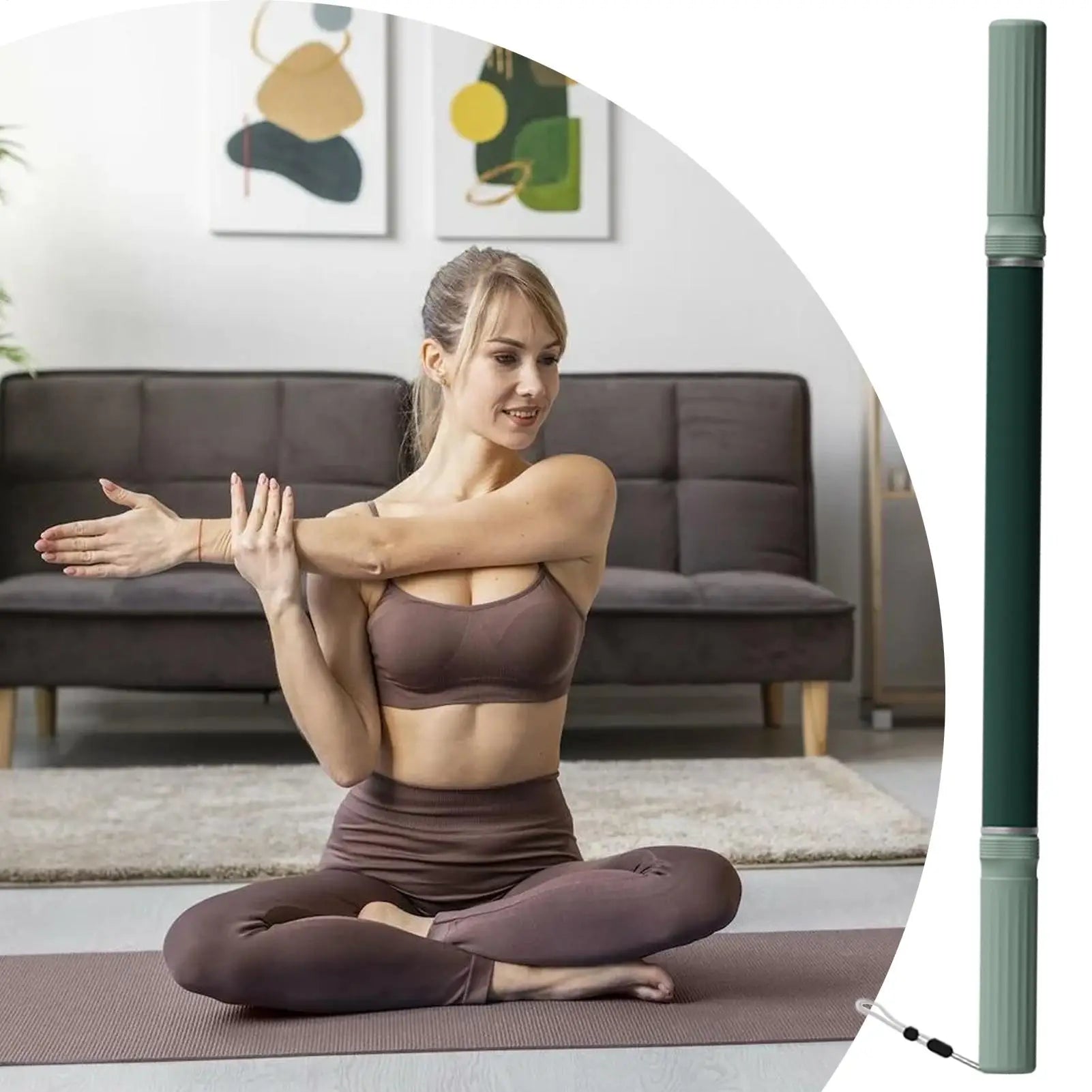 Yoga stick for body stretching, relaxation tool, roller, ergonomic training device for outdoor sports, home workout