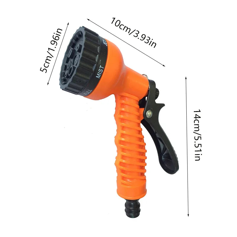 Tuyau magique extensible, lavage de voiture à haute pression, 7 fonctions de pulvérisation d'eau, pistolet à eau, tuyau d'arrosage de jardin domestique