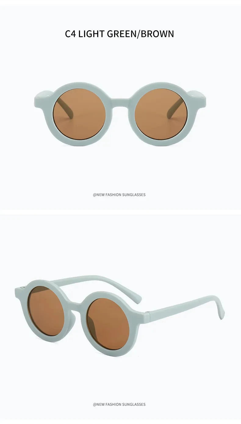 Lunettes de soleil tendance pour enfants de 1 à 8 ans, verres dépoli et décoratifs