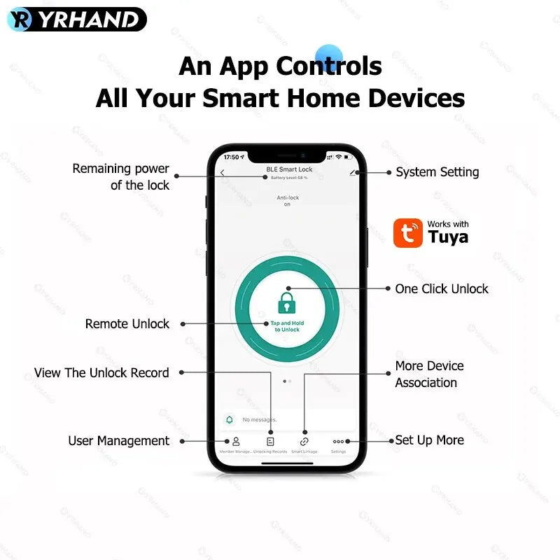 TTlock-Boîte de verrouillage à clé intelligente, sans fil, électronique, application, code numérique, Bluetooth, coffre-fort pour hôte