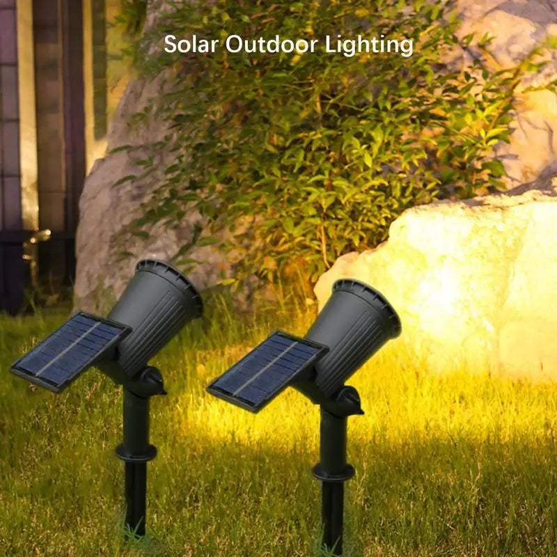 9 LED Solar Garden Spotlights, IP65 Waterproof, Adjustable Brightness, for Outdoor Backyard, Driveway, Lawn Decor Lighting