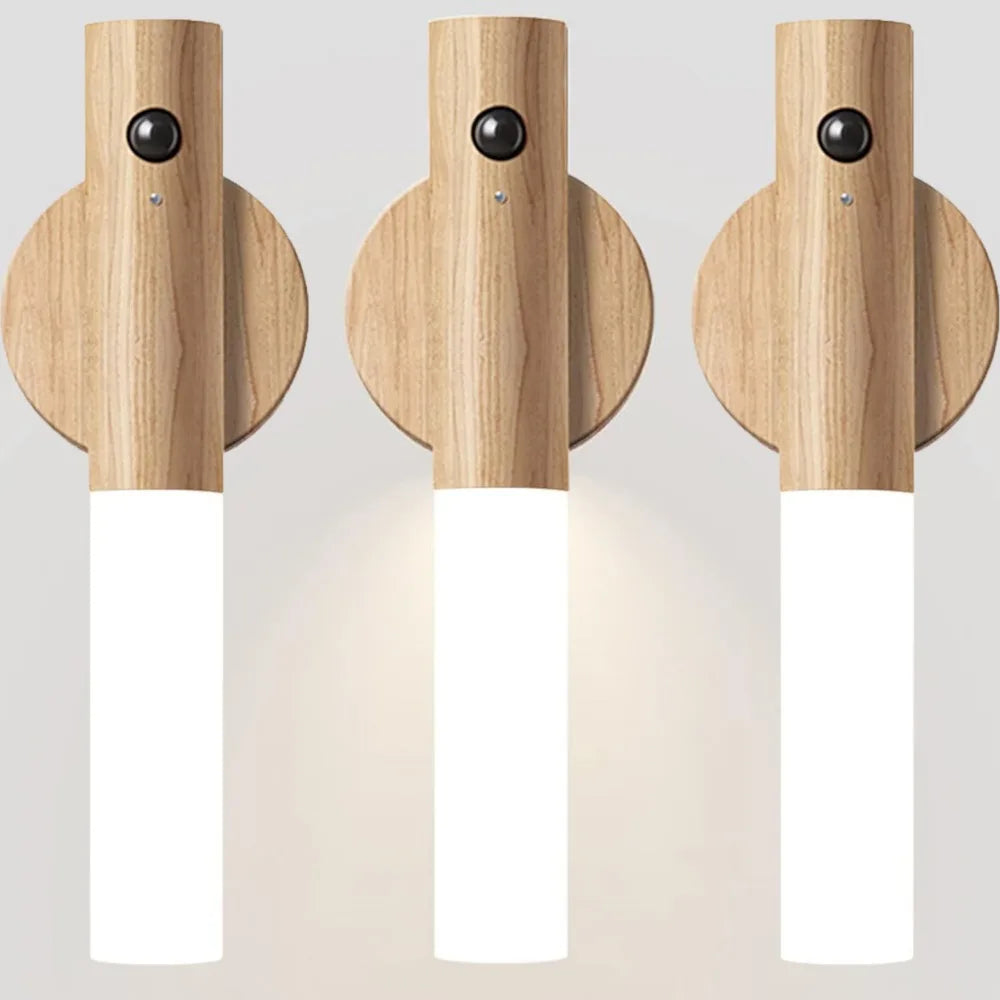 Lampe murale magnétique LED à mouvement intelligent, Rechargeable, capteur Portable, veilleuse pour couloir, chambre à coucher, escaliers, salle de bains, décoration d'armoires